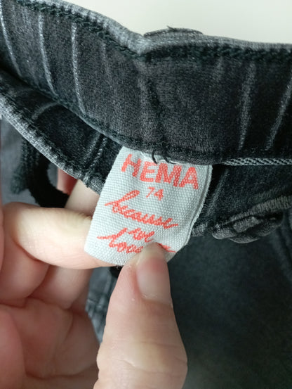Jeansbroek met elastiek 74 Hema