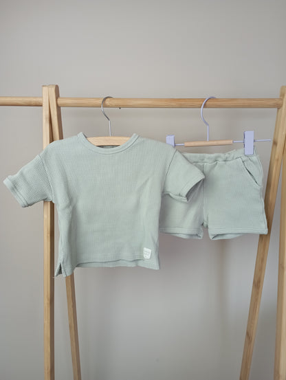 Setje in wafelstructuur 74 H&M