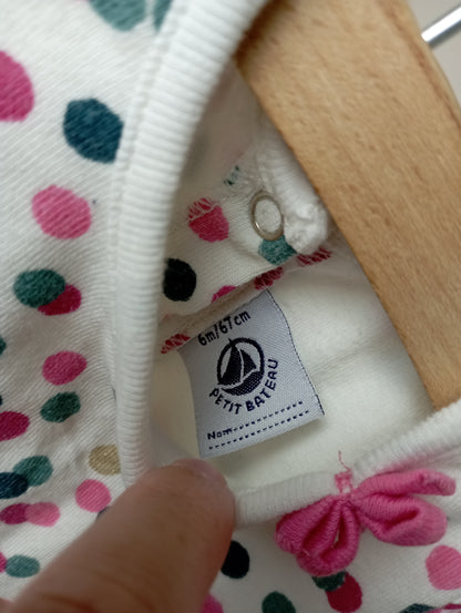 Jurk met romper 6m Petit Bateau