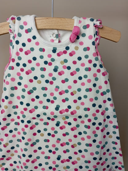 Jurk met romper 6m Petit Bateau