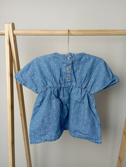 Jurk met bolletjes 74 Hema