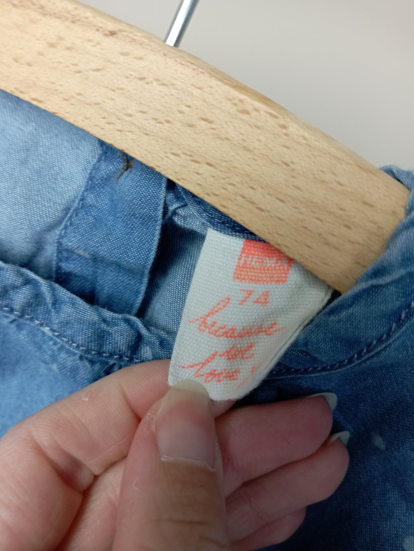 Jurk met bolletjes 74 Hema