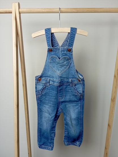 Salopette met hartje 74 H&M