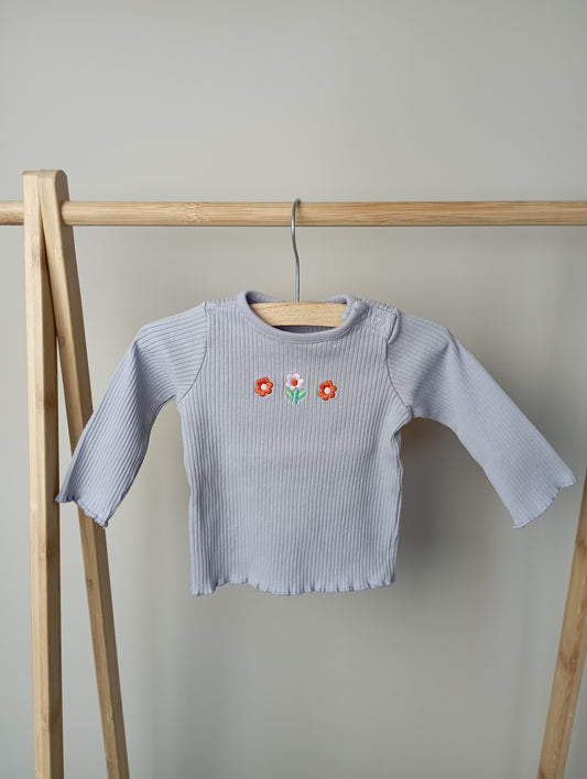 Longsleeve met bloemen 62 Hema