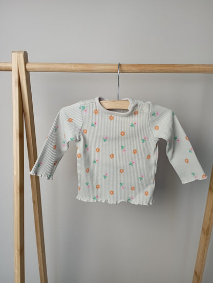 Longsleeve met bloemen 62 Hema