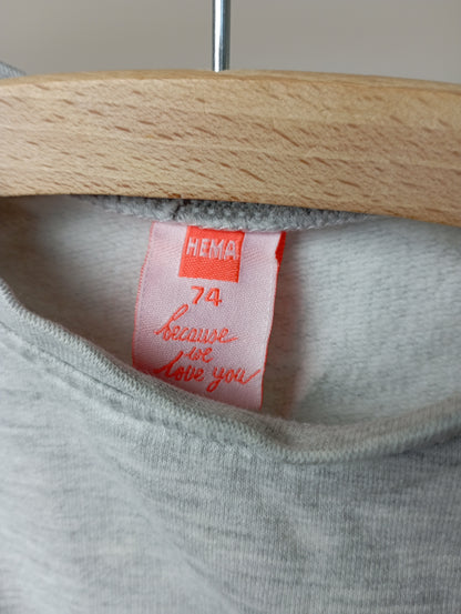 Longsleeve met zakje 74 Hema