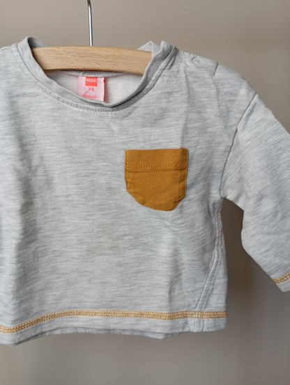Longsleeve met zakje 74 Hema