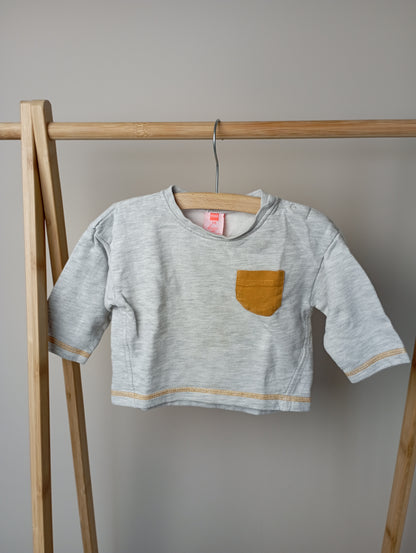 Longsleeve met zakje 74 Hema