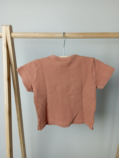 Shirt in wafelstructuur 80 Hema