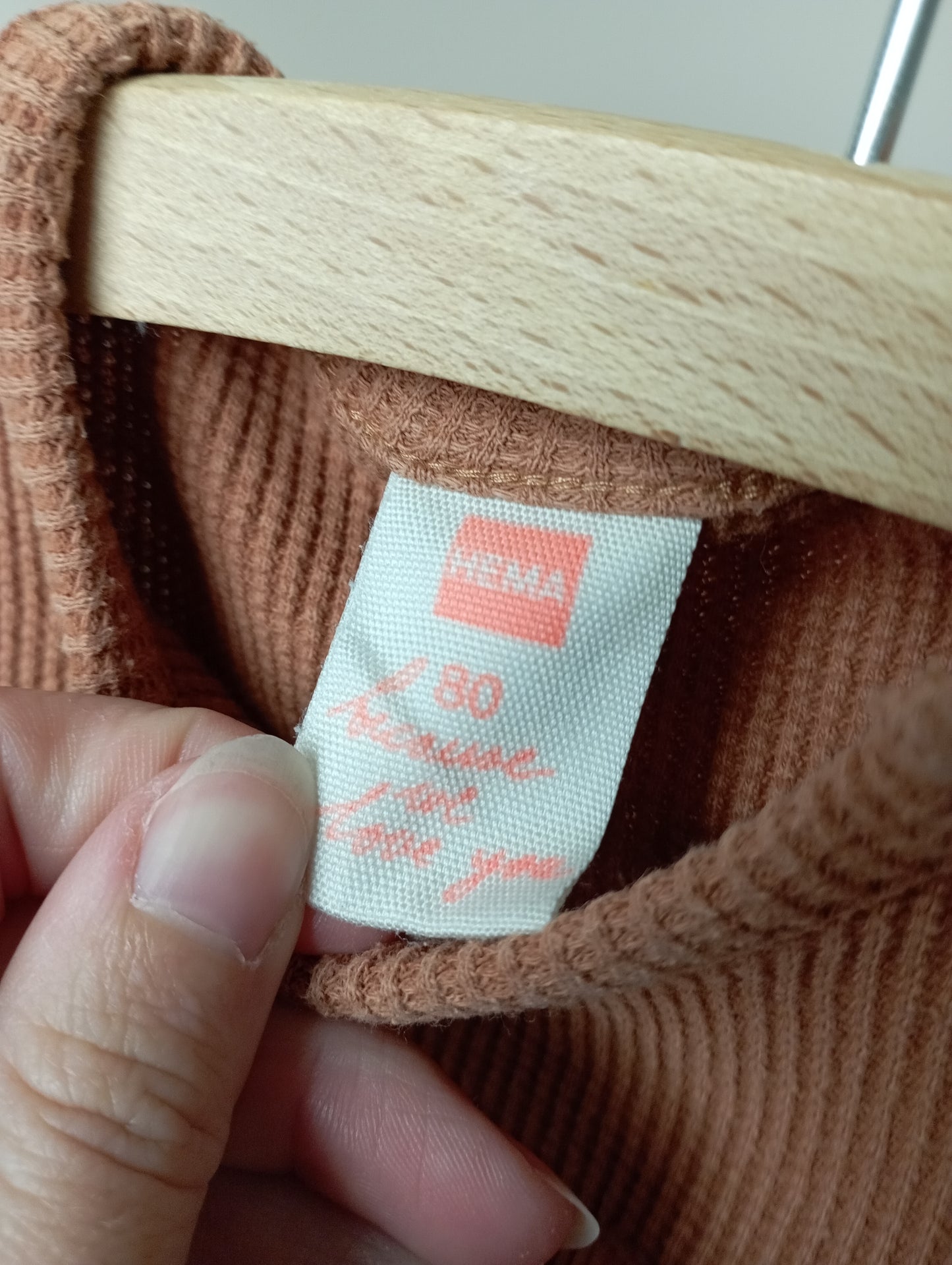 Shirt in wafelstructuur 80 Hema