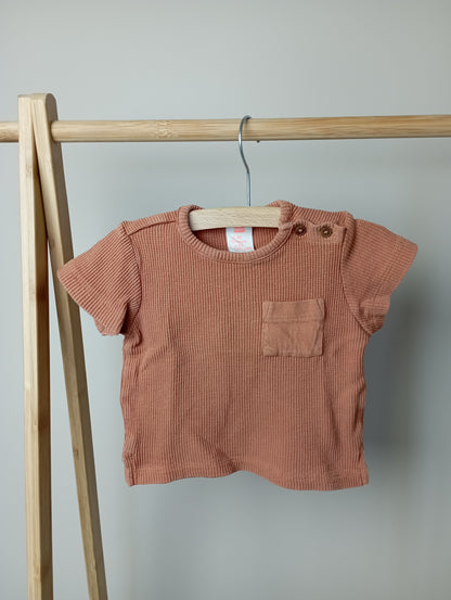 Shirt in wafelstructuur 80 Hema