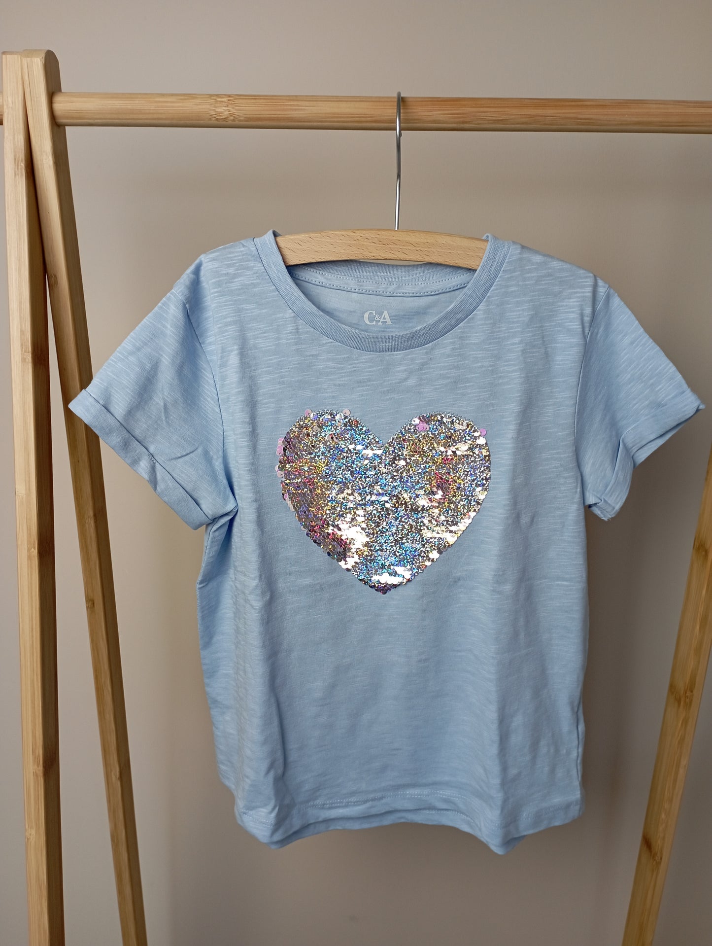 T-shirt met hartje 116 C&A