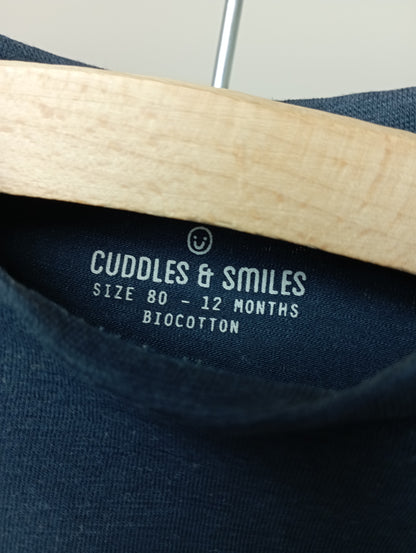 T-shirt met knoopje 80 Cuddles and smiles