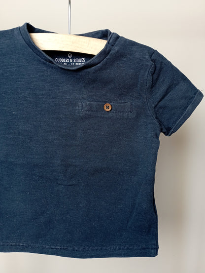 T-shirt met knoopje 80 Cuddles and smiles