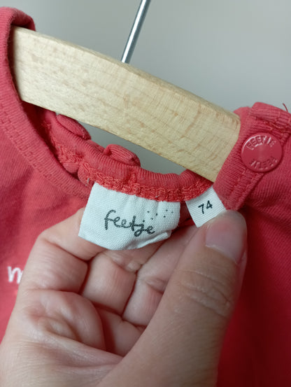 T-shirt "Mon chéri cerise" 74 Feetje