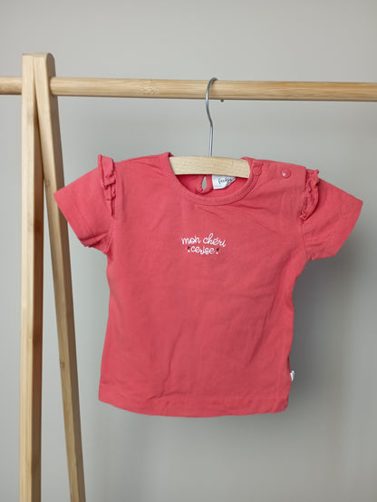 T-shirt "Mon chéri cerise" 74 Feetje