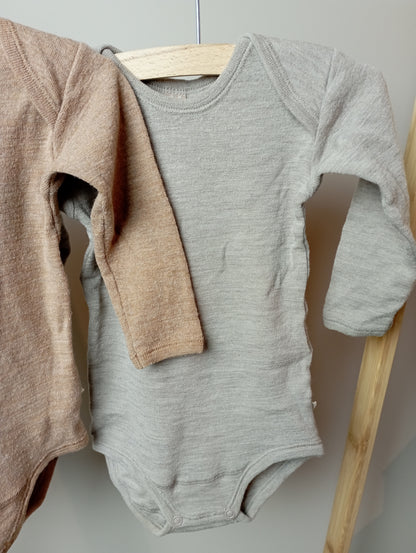 Setje merinowollen rompers 80 Dilling