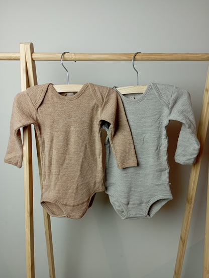 Setje merinowollen rompers 80 Dilling