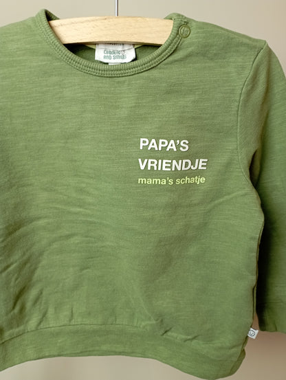 Trui "Papa's vriendje" 86 Cuddles and smiles