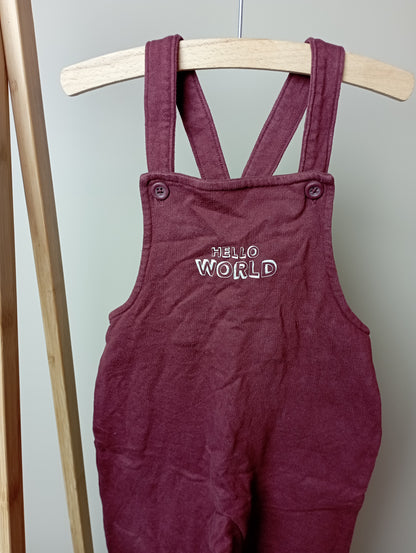 Salopette "Hello world" 80 Lupilu