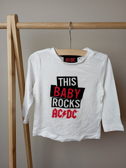 Shirt "This baby rocks" 80 AC/DC