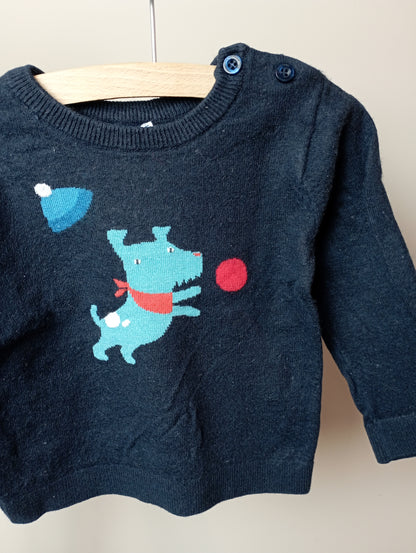 Trui met hondje 24m Jacadi