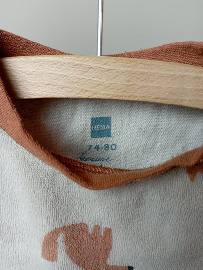 Pyjama met vosjes 74/80 Hema