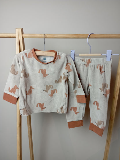 Pyjama met vosjes 74/80 Hema