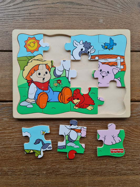 Houten puzzel 12st Fisher Price
