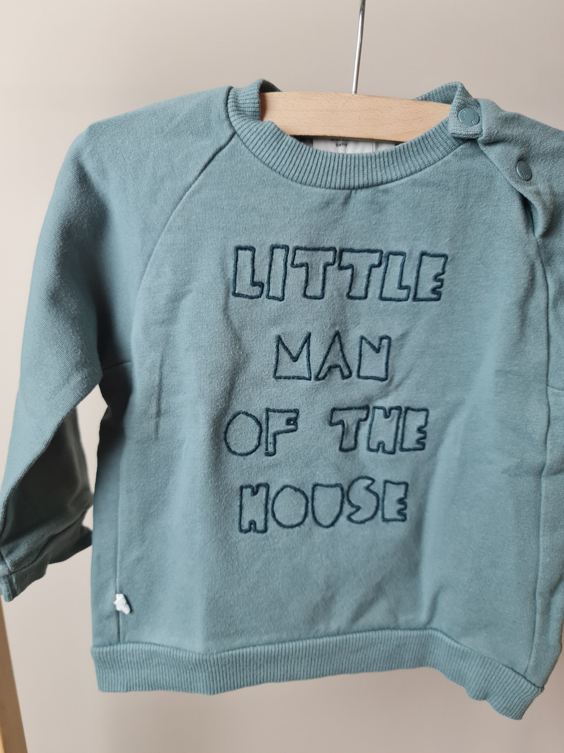 Trui "Little man of the house" 80 Feetje