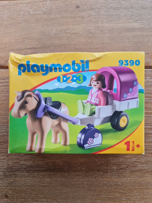 Paard met kar Playmobil 123