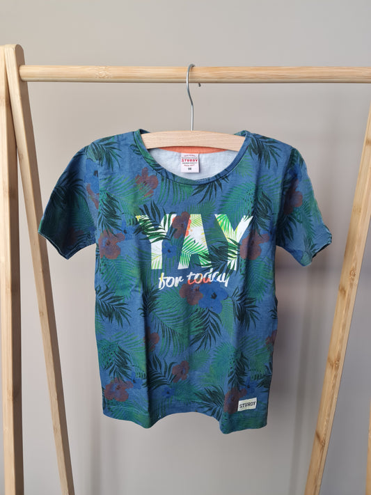 T-shirt "Yay for today" 98 Sturdy