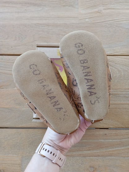 Soft sole, met dino print L of 18 Go banana's