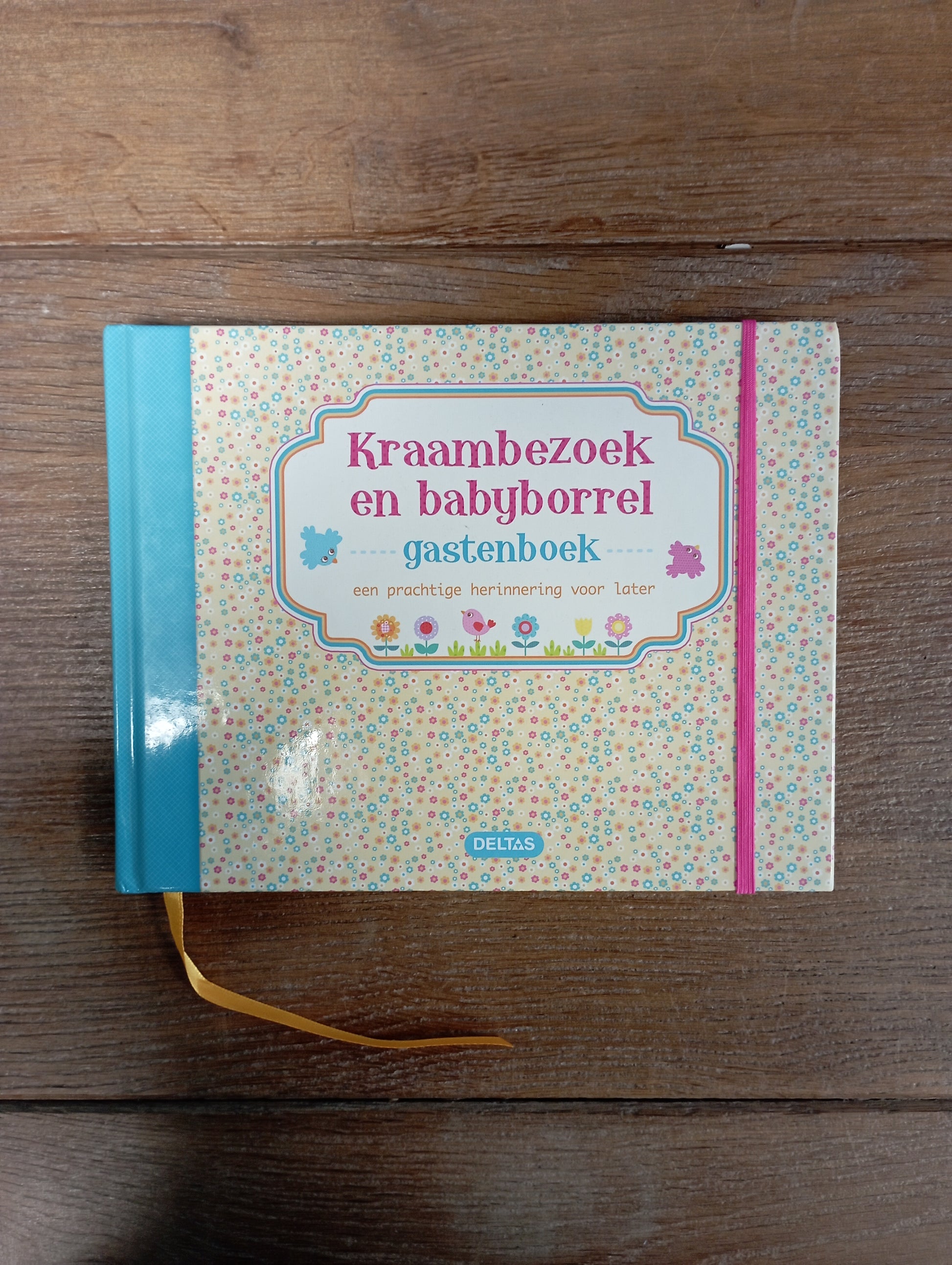 Kraambezoek en babyborrel gastenboek Deltas