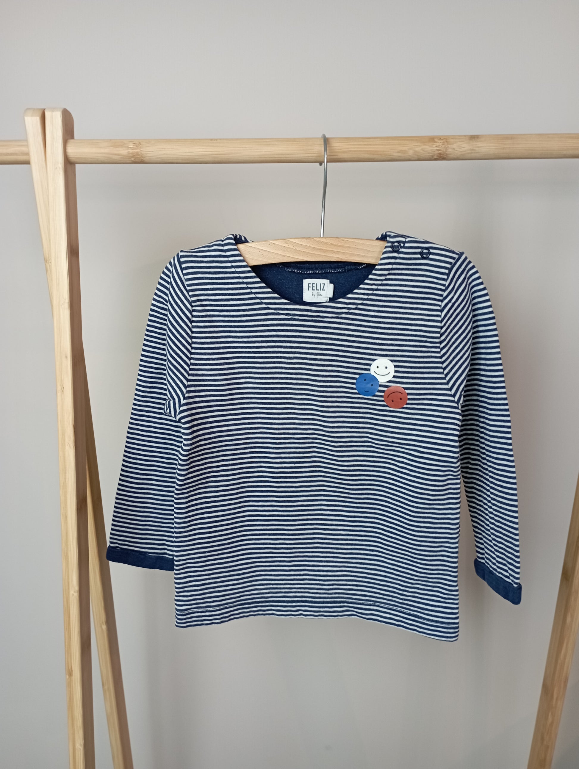 Longsleeve met smileys 24m Feliz by Filou