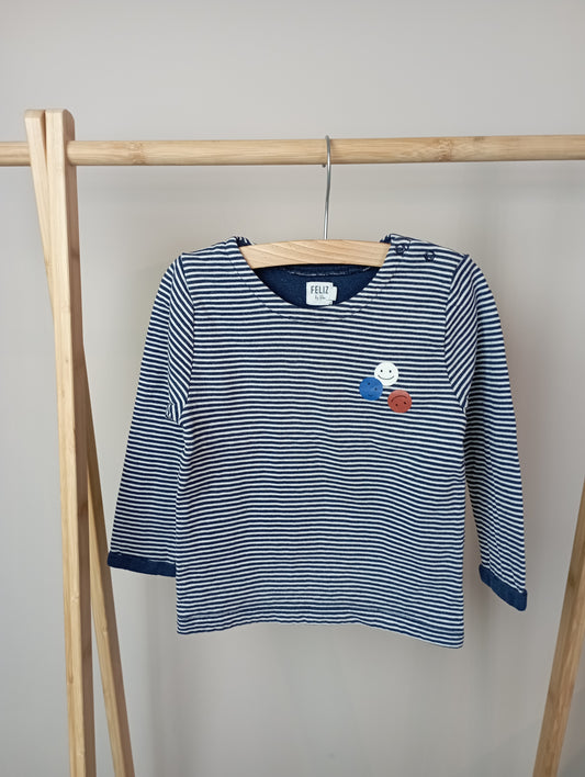 Longsleeve met smileys 24m Feliz by Filou