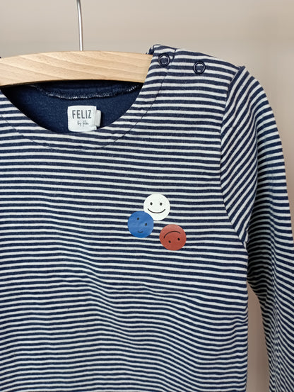 Longsleeve met smileys 24m Feliz by Filou