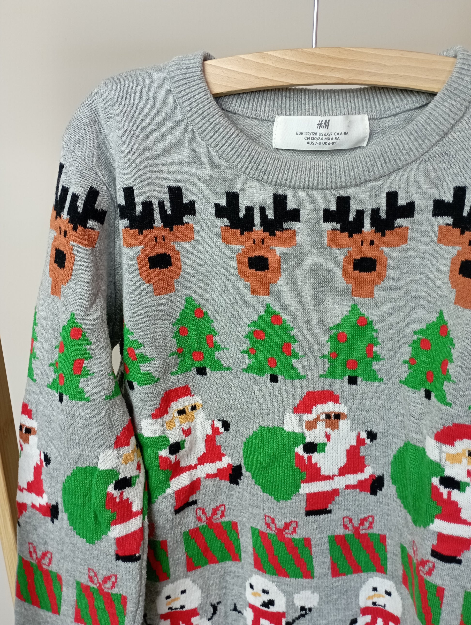 Kersttrui 122/128 H&M