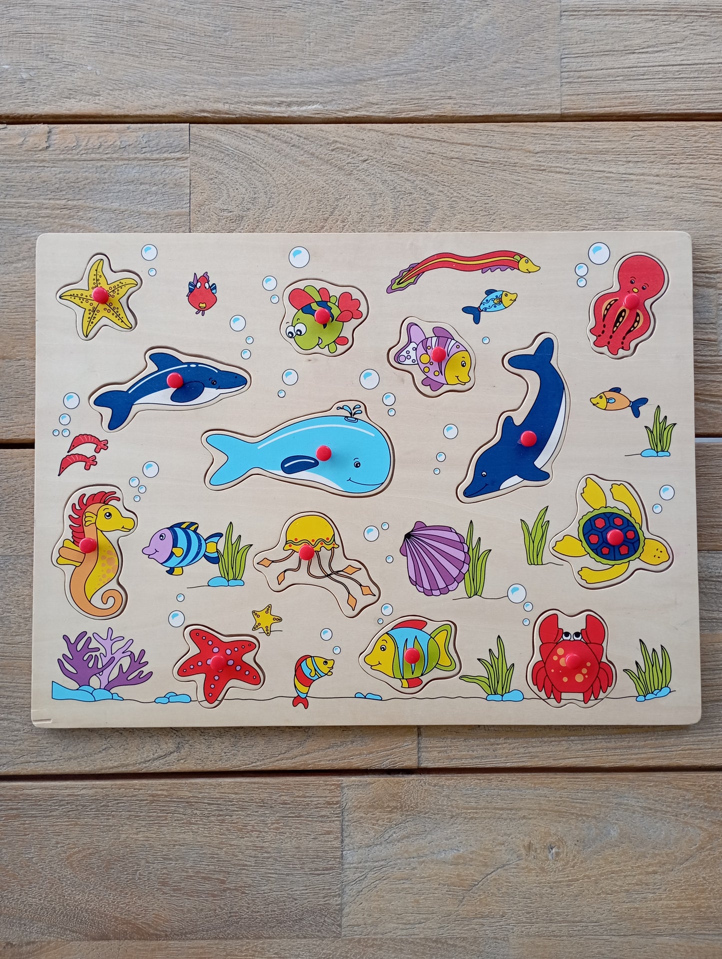 Houten inlegpuzzel zeedieren - Find JOYs