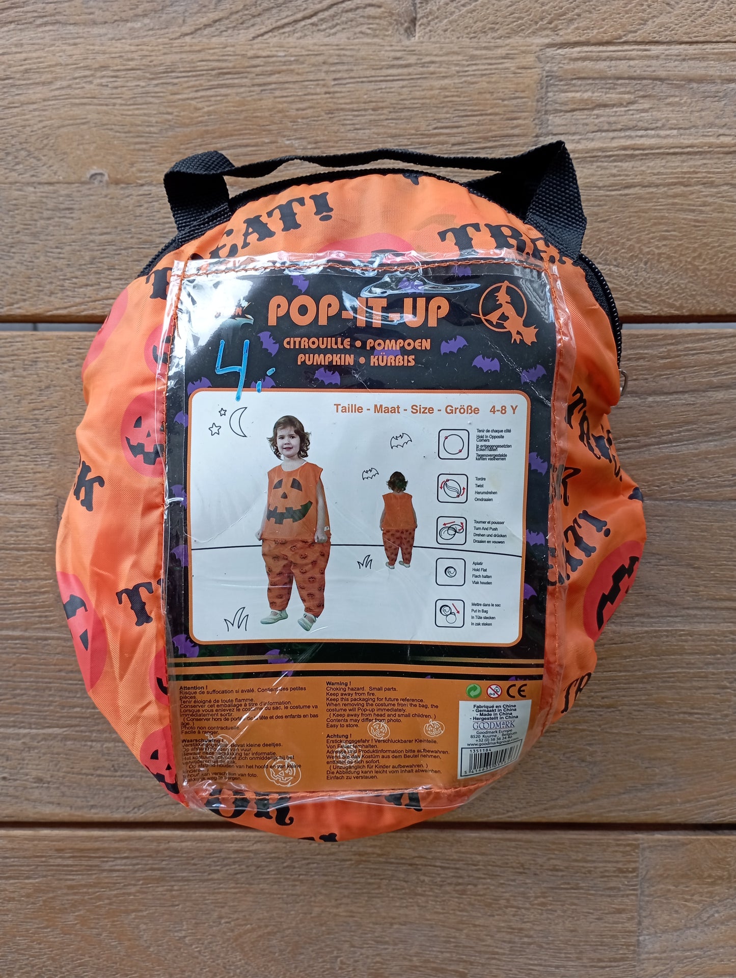 Pop-It-Up Pompoemkostuum 4-8 jaar - Party Succes