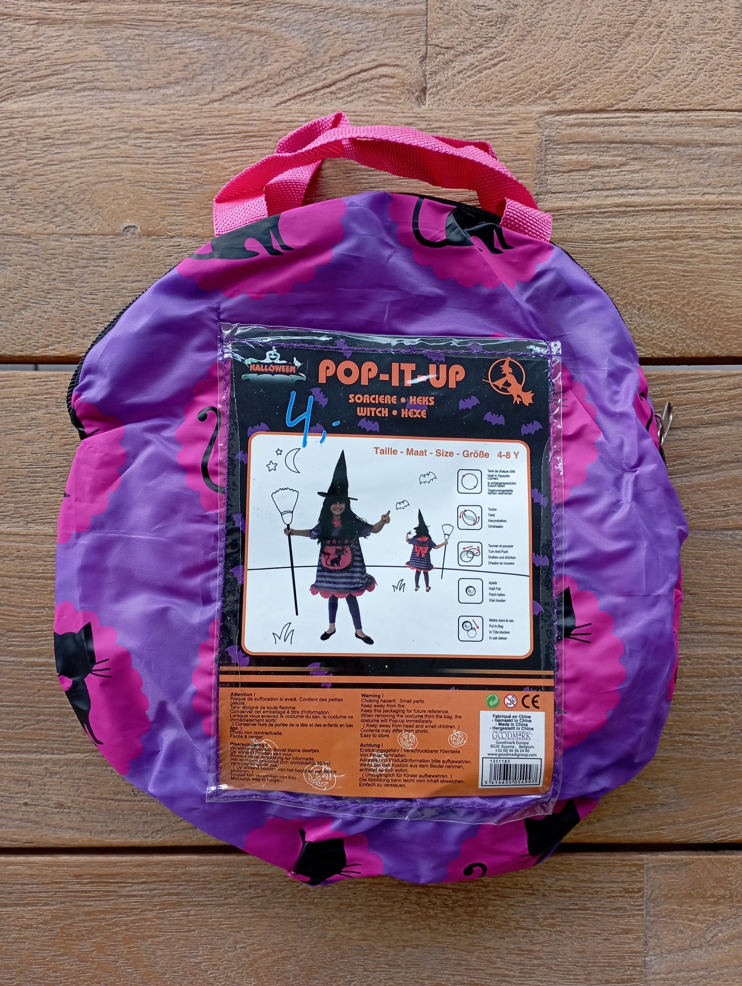 Pop-It-Up Heksenkostuum 4-8 jaar - Party Succes
