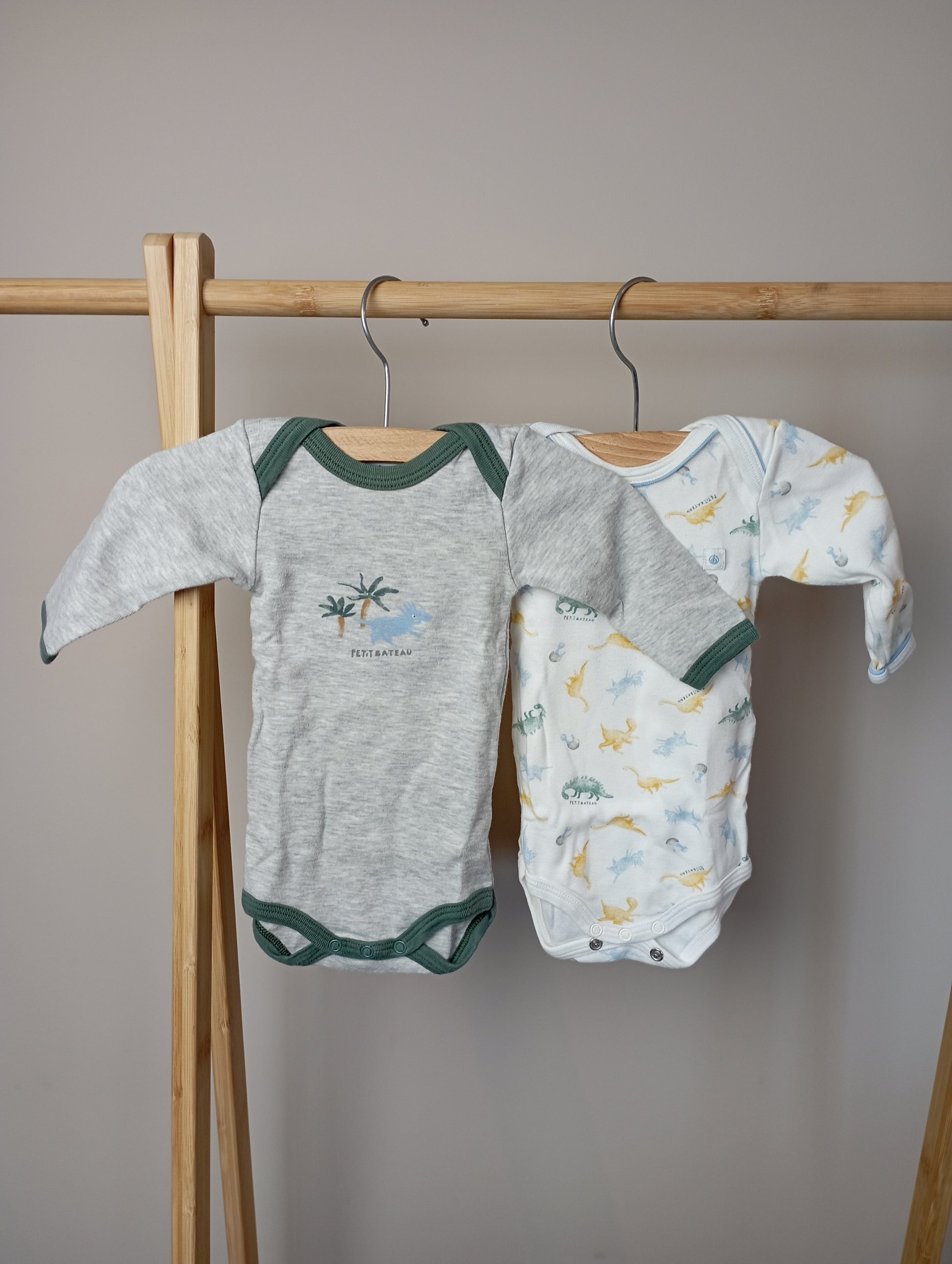 Setje rompers met lange mouwen 3m Petit Bateau