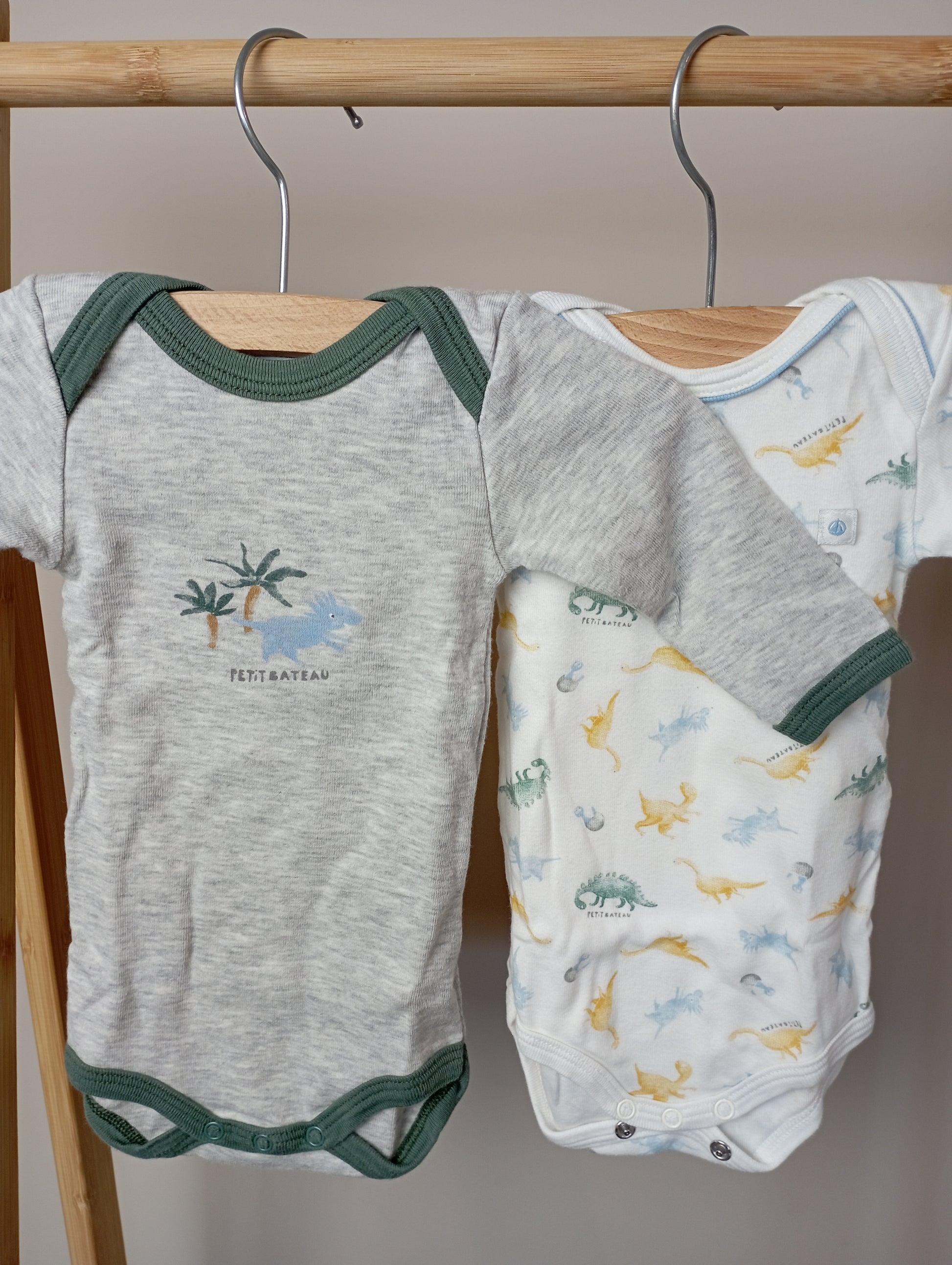Setje rompers met lange mouwen 3m Petit Bateau