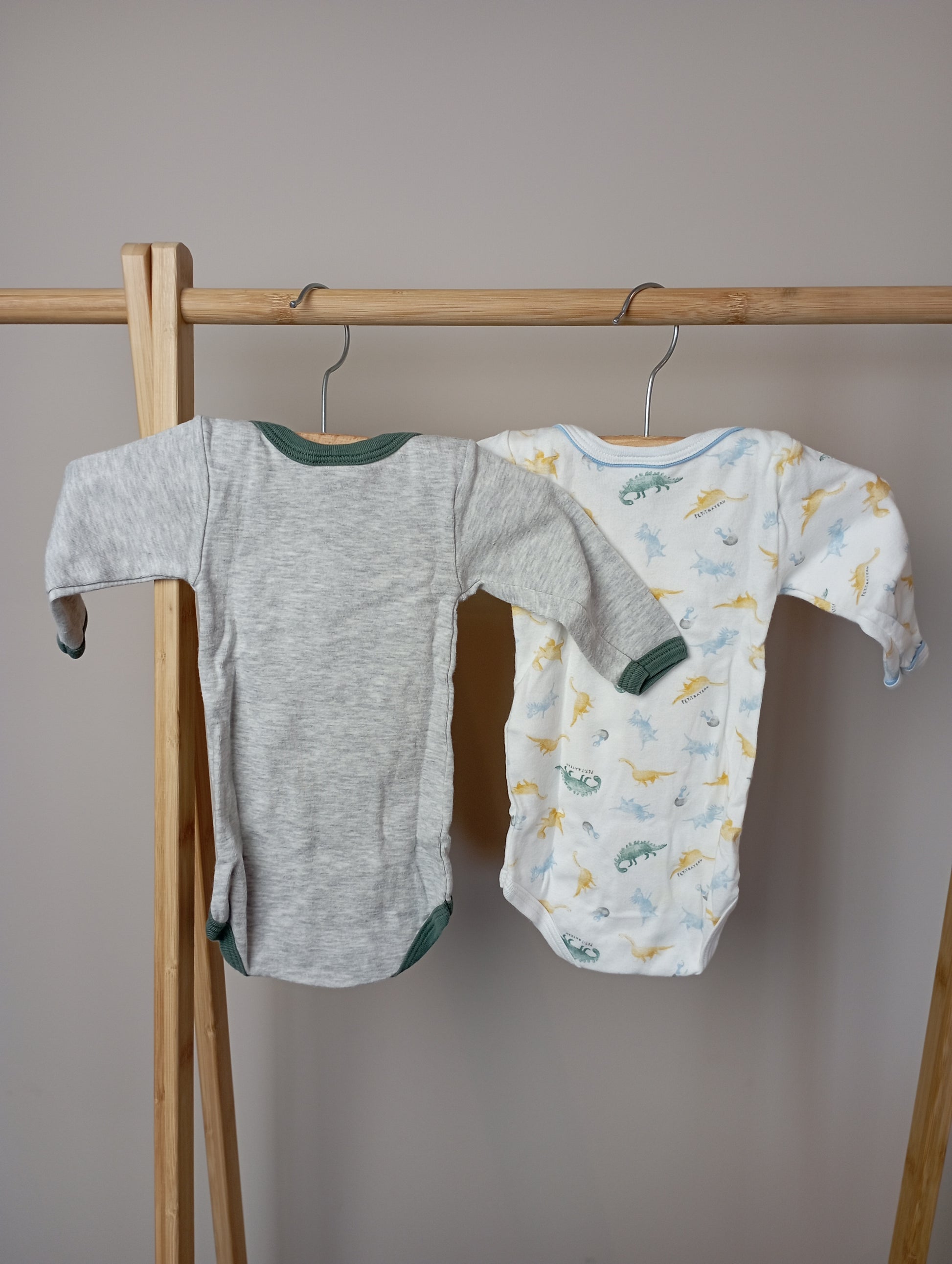 Setje rompers met lange mouwen 3m Petit Bateau