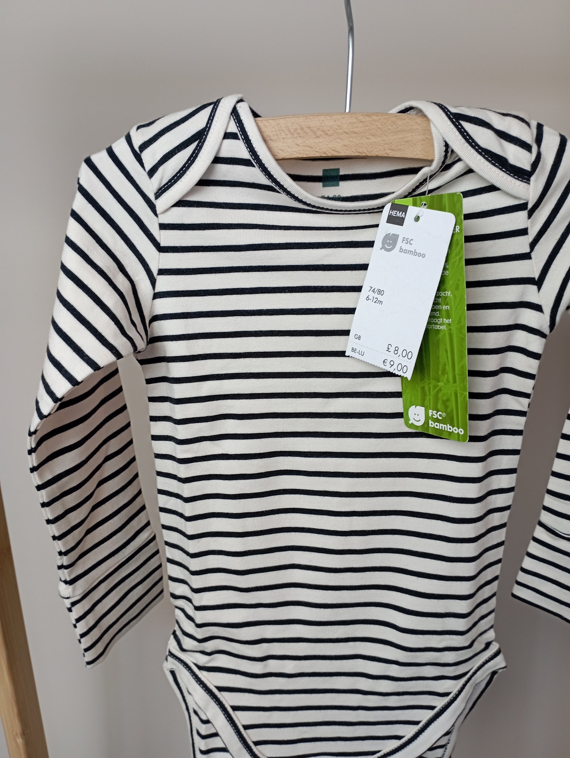 Romper met strepen 74/80 Hema