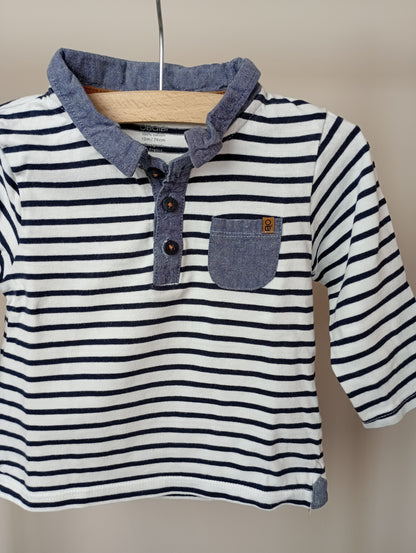 Longsleeve met streepjes 74 Obaïbi