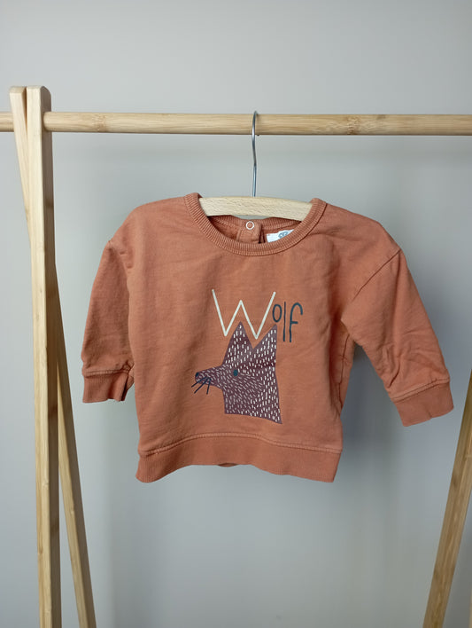 Trui met wolf 12m La Redoute
