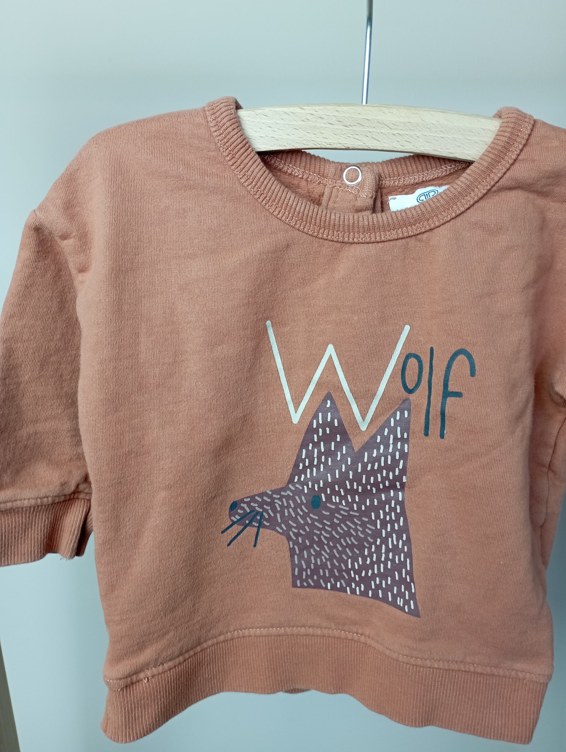 Trui met wolf 12m La Redoute
