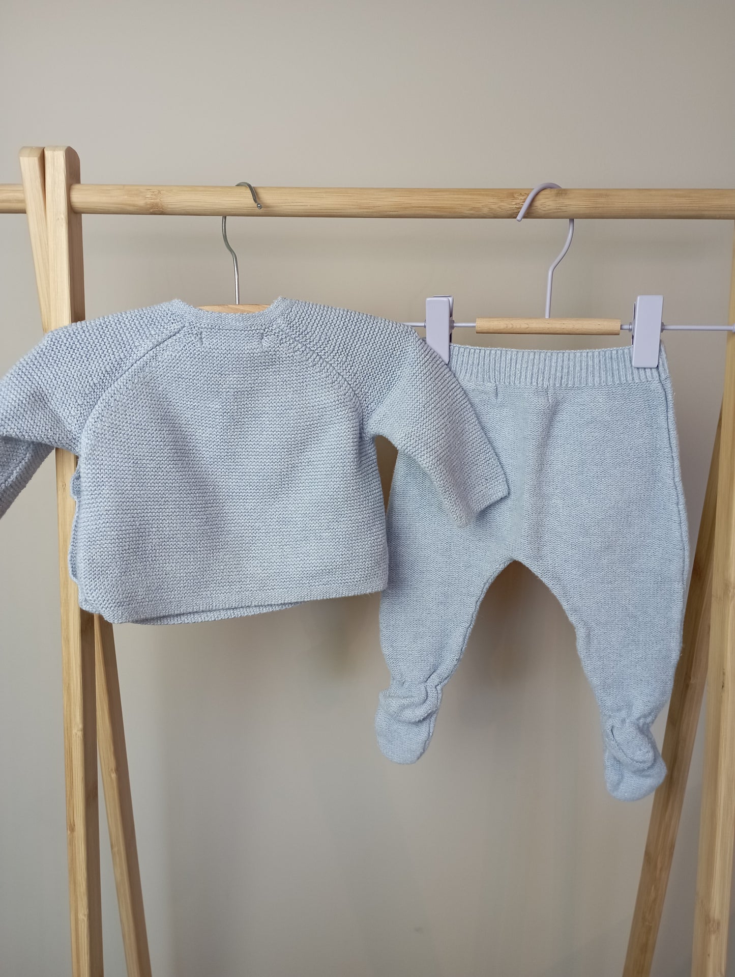 Gebreid setje met voetjes 62 Zara