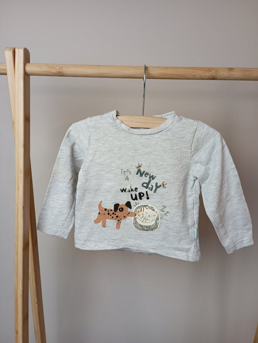 Longsleeve met hondje 62 Hema
